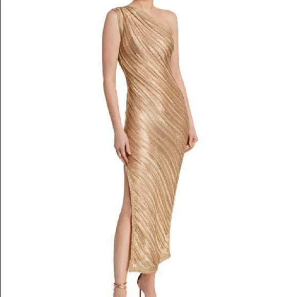 slim fit dress slacks Josephine One-Shoulder Ruched Mini Dress - Nude 6